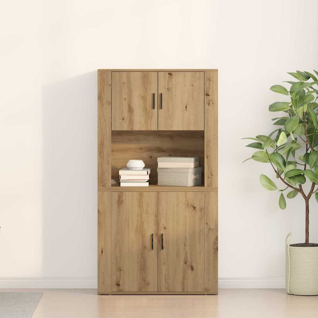 Høyskap Artisan Eik 80 x 33 x 150 cm Konstruert tre vidaXL