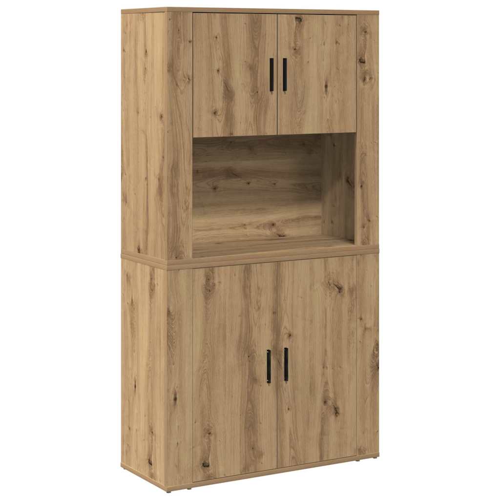 Høyskap Artisan Eik 80 x 33 x 150 cm Konstruert tre vidaXL