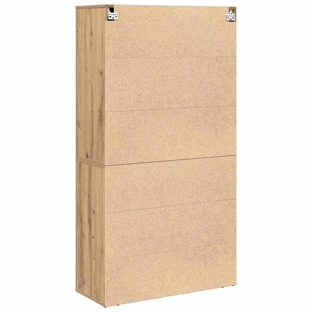 Høyskap Artisan Eik 80 x 33 x 150 cm Konstruert tre vidaXL