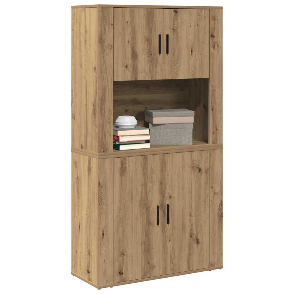 Høyskap Artisan Eik 80 x 33 x 150 cm Konstruert tre vidaXL