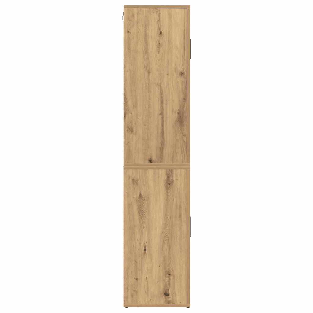 Høyskap Artisan Eik 80 x 33 x 150 cm Konstruert tre vidaXL