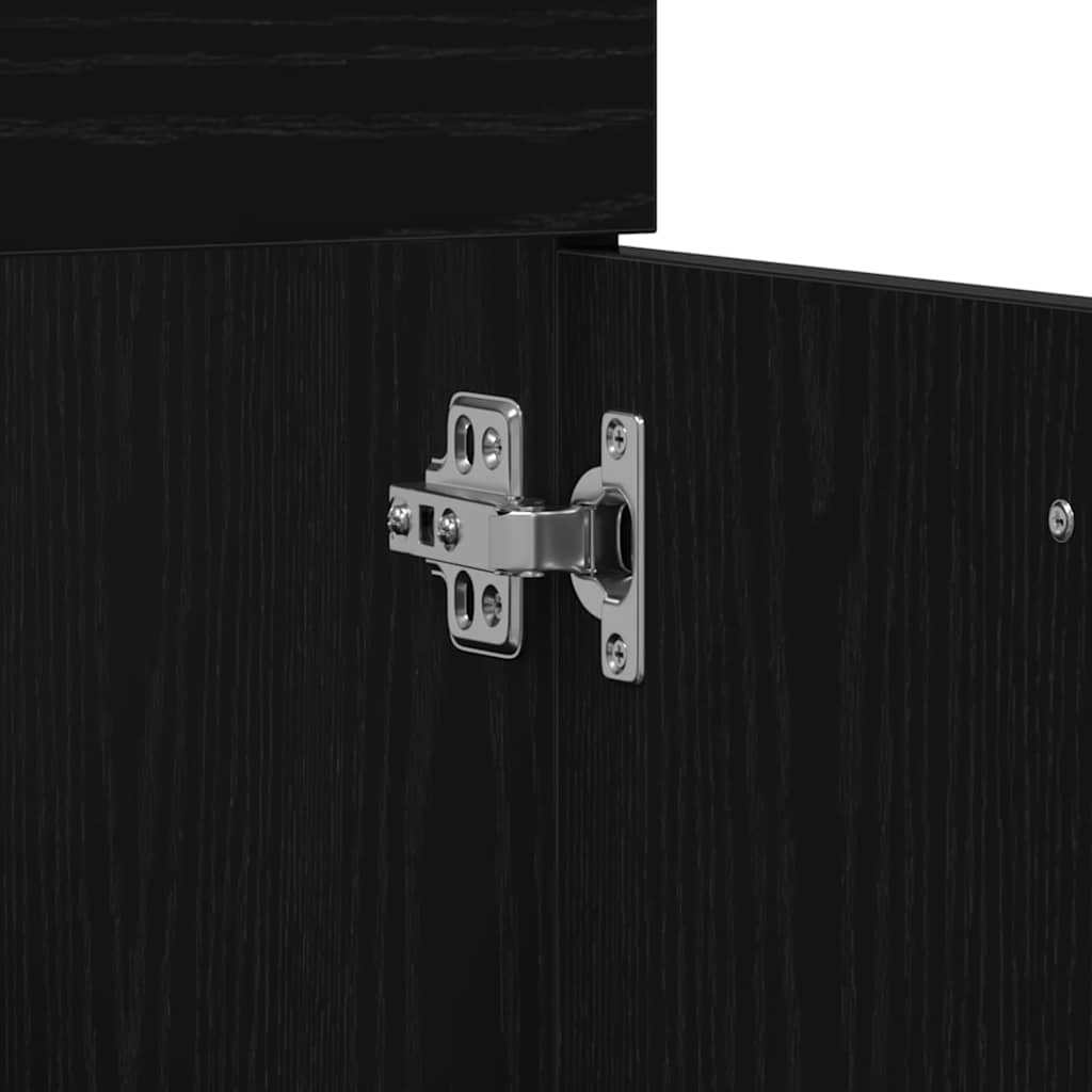 Baderomsinnredningssett 3 pcs Svart Eik 90 x 38.5 x 46 cm