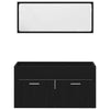 Bademøbelsett 4 pcs Svart Eik 90 x 38.5 x 46 cm Konstruert tre