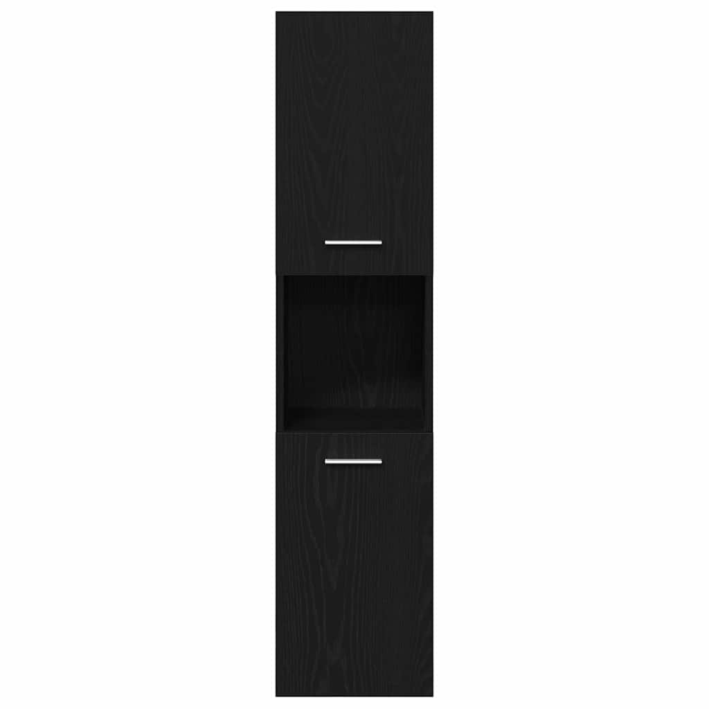 Bademøbelsett 4 pcs Svart Eik 90 x 38.5 x 46 cm Konstruert tre