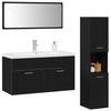 Bademøbelsett 4 pcs Svart Eik 90 x 38.5 x 46 cm Konstruert tre