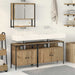 Baderomsinnredningssett 3 stk. Brun 80 x 30 x 60 cm