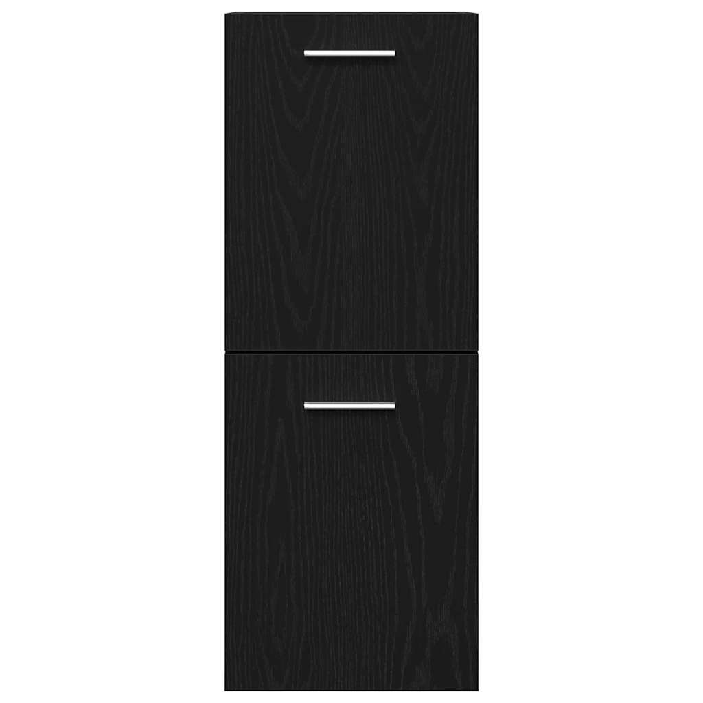 Bademøbelsett 4 pcs Svart Eik 91 x 39.5 x 46 cm Konstruert tre