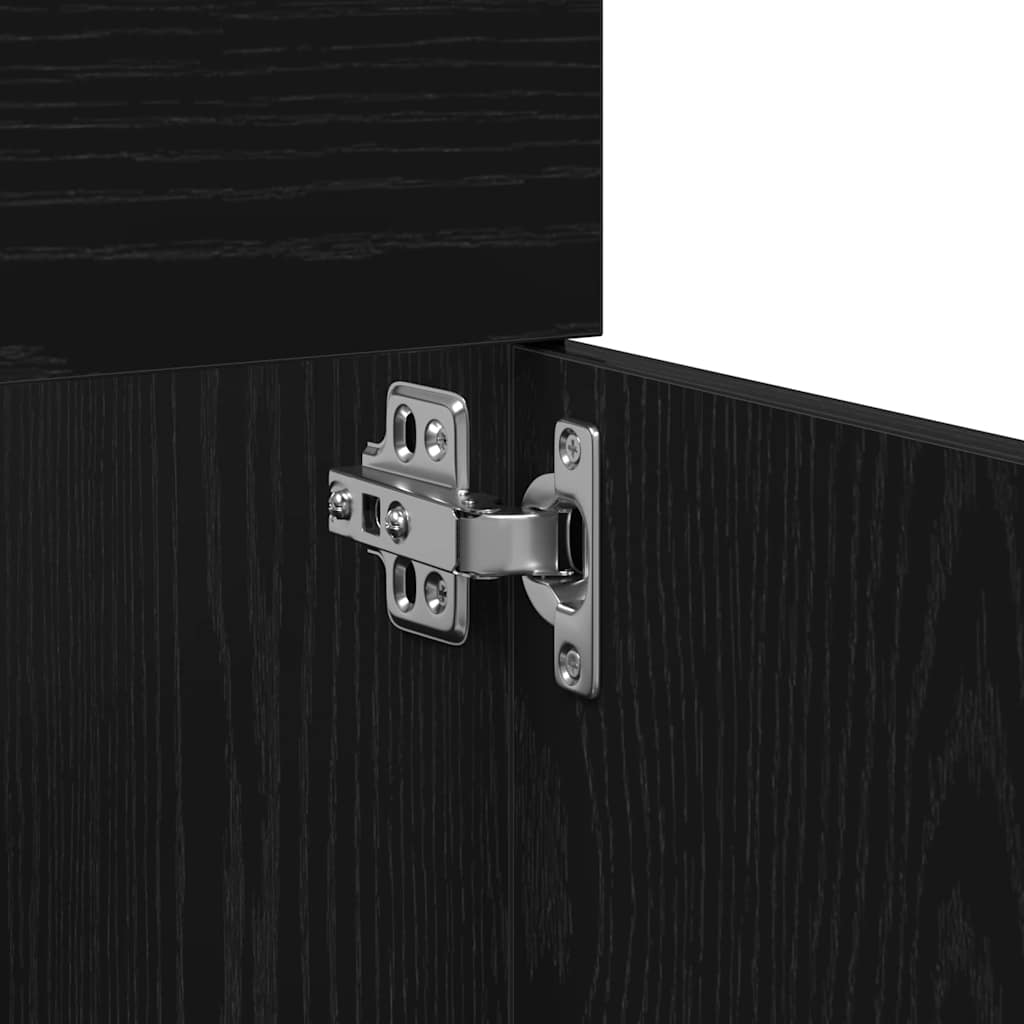 Baderomsinnredningssett 2 pcs Svart Eik 90 x 38.5 x 46 cm