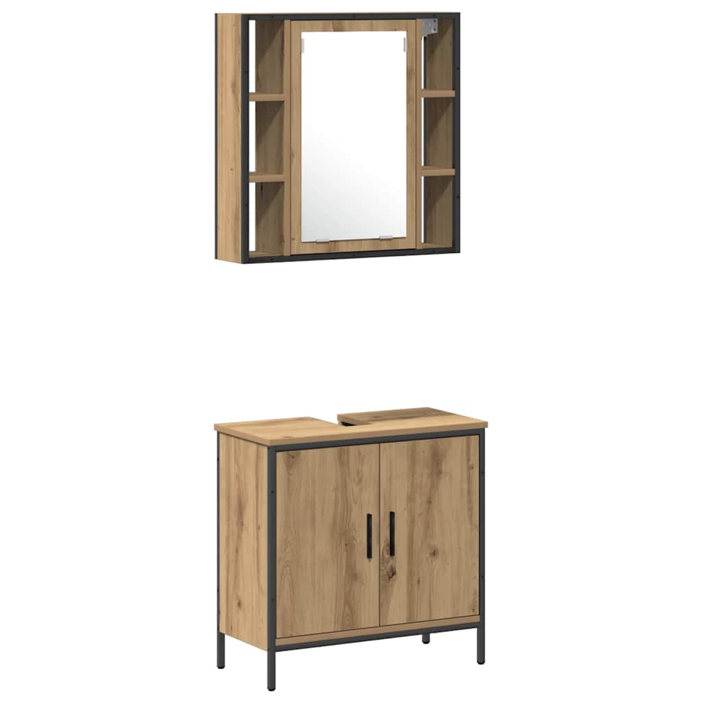 Baderomsspeilskap 3 stk. Brun 33 x 33 x 185,5 cm Konstruert tre