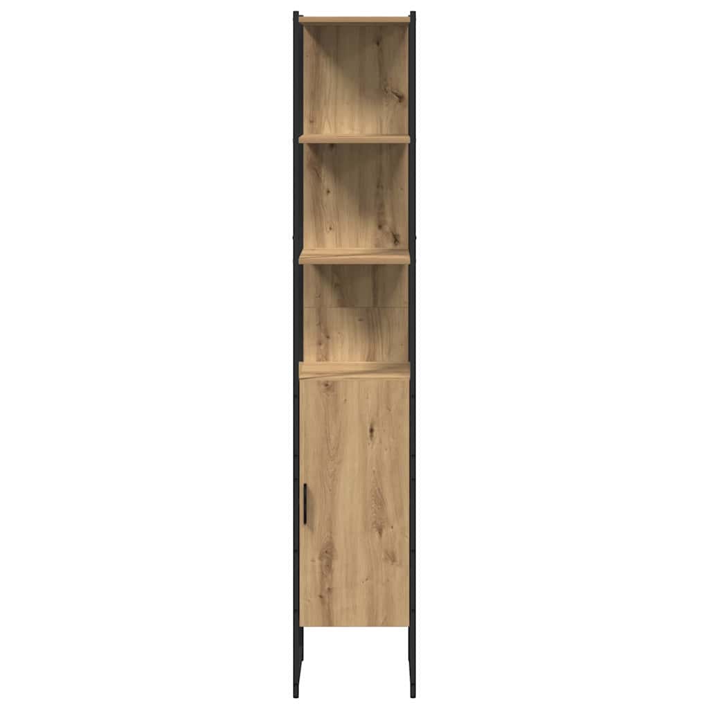 Baderomsskapsett med hylle 3 pcs artisan eik 33 x 33 x 185.5 cm