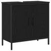 Baderomsinnredningssett med dør 4 pcs Svart 33 x 33 x 185.5 cm