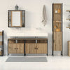 Baderomsskapsett med hylle 4 pcs artisan eik 33 x 33 x 185.5 cm