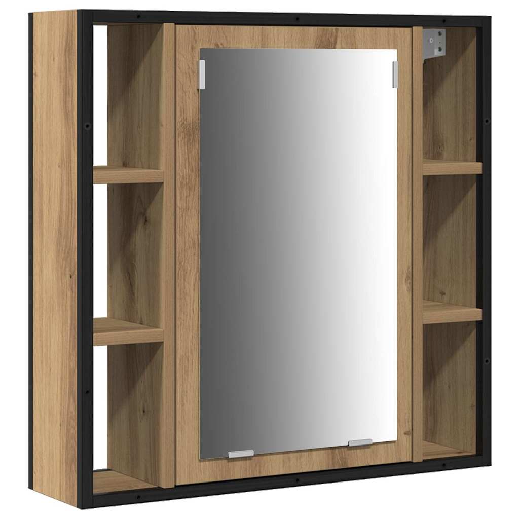 Baderomsskapsett med hylle 4 pcs artisan eik 33 x 33 x 185.5 cm