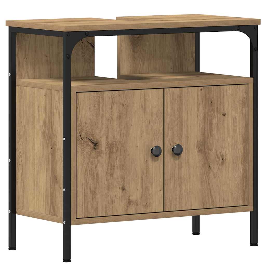 Baderomsskapsett med hylle 4 pcs artisan eik 33 x 33 x 185.5 cm