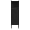 Baderomsinnredningssett med dør 4 pcs Svart 33 x 33 x 185.5 cm
