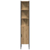 Baderomsinnredningssett med hylle 4 pcs Brun 33 x 33 x 185.5 cm