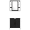 Baderomsinnredningssett Annet 4 pcs Svart 33 x 33 x 185.5 cm