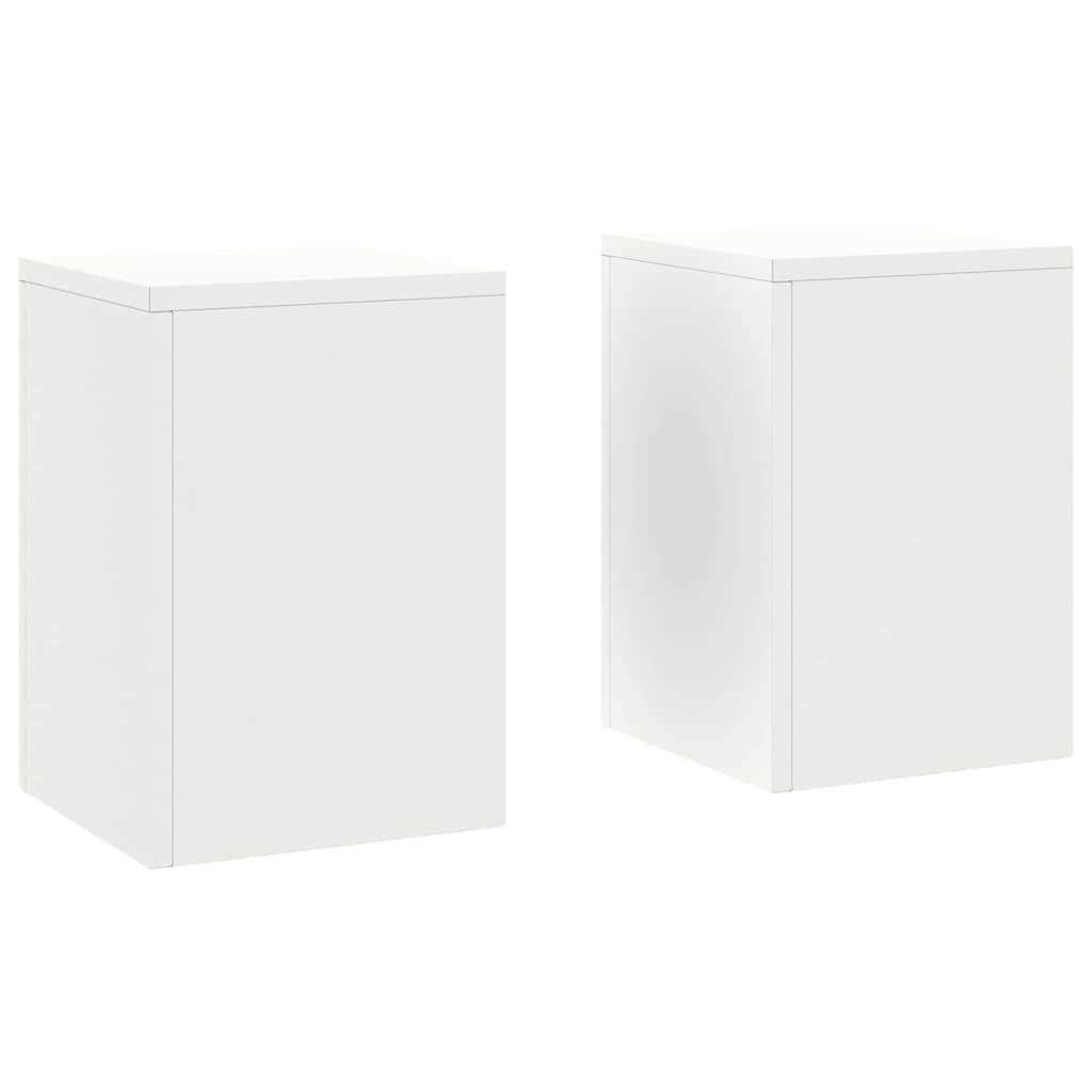Planteholder 2 pcs Hvit 24 x 24 x 35 cm Stål
