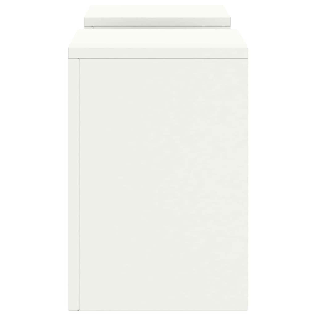 Planteholder 2 pcs Hvit 24 x 24 x 35 cm Stål