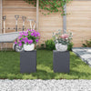 Plantestander 2 pcs Antrasitt 24 x 24 x 35 cm Stål