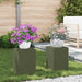 Planteholder 2 pcs Olivengrønn 24 x 24 x 35 cm Stål