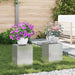 Planteholder 2 pcs sølv 24 x 24 x 35 cm Rustfritt stål