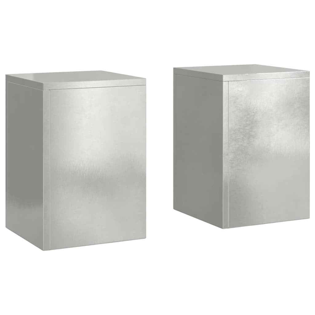 Planteholder 2 pcs sølv 24 x 24 x 35 cm Rustfritt stål