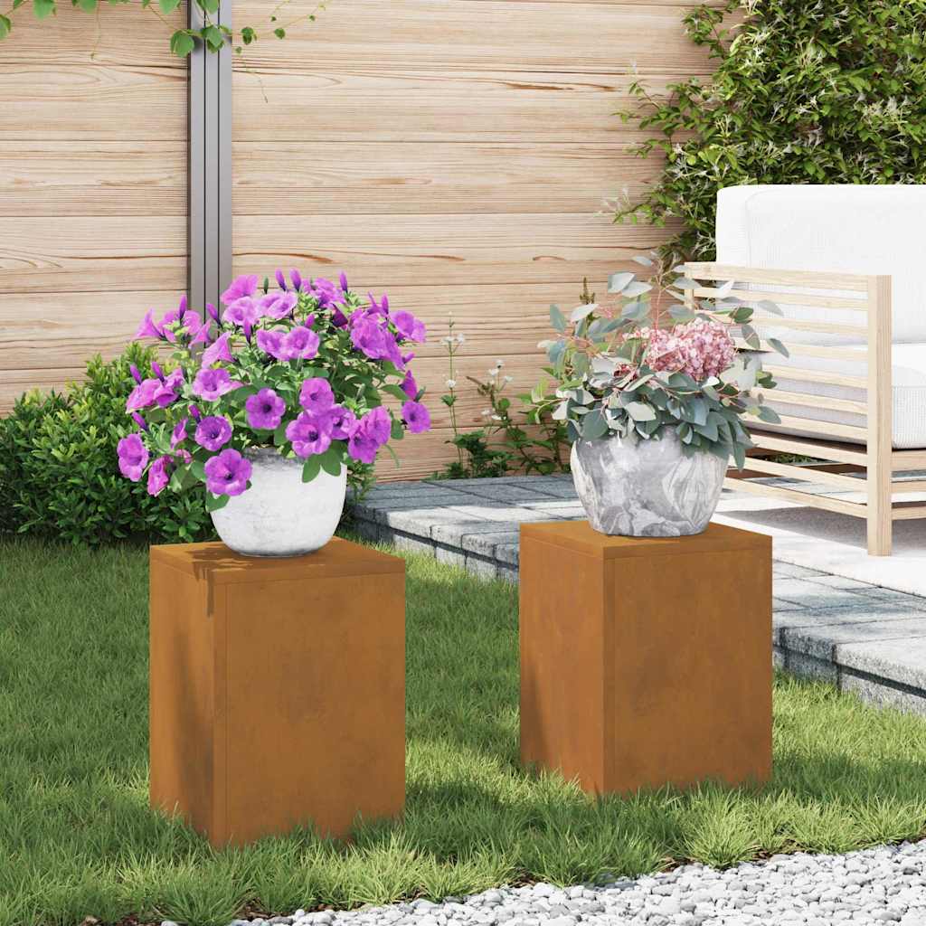 Planteholder 2 pcs Rusten 24 x 24 x 35 cm Cortenstål