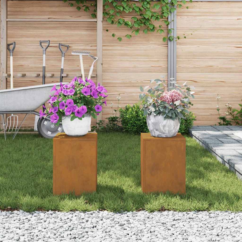 Planteholder 2 pcs Rusten 24 x 24 x 35 cm Cortenstål