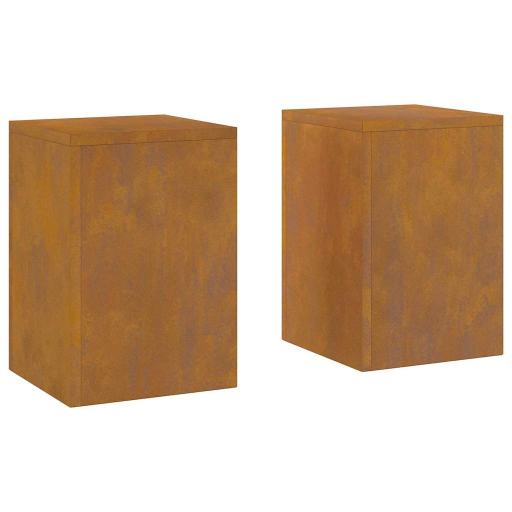 Planteholder 2 pcs Rusten 24 x 24 x 35 cm Cortenstål