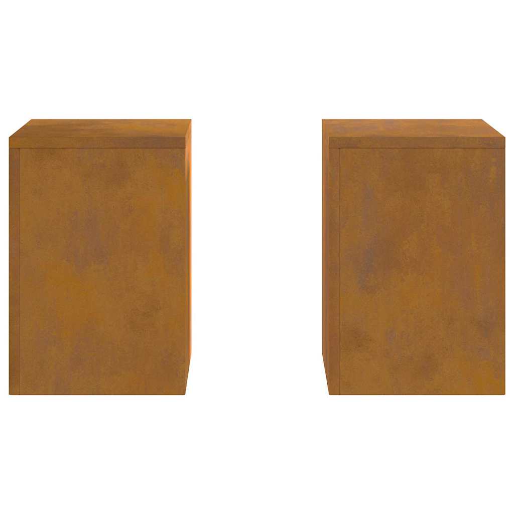 Planteholder 2 pcs Rusten 24 x 24 x 35 cm Cortenstål
