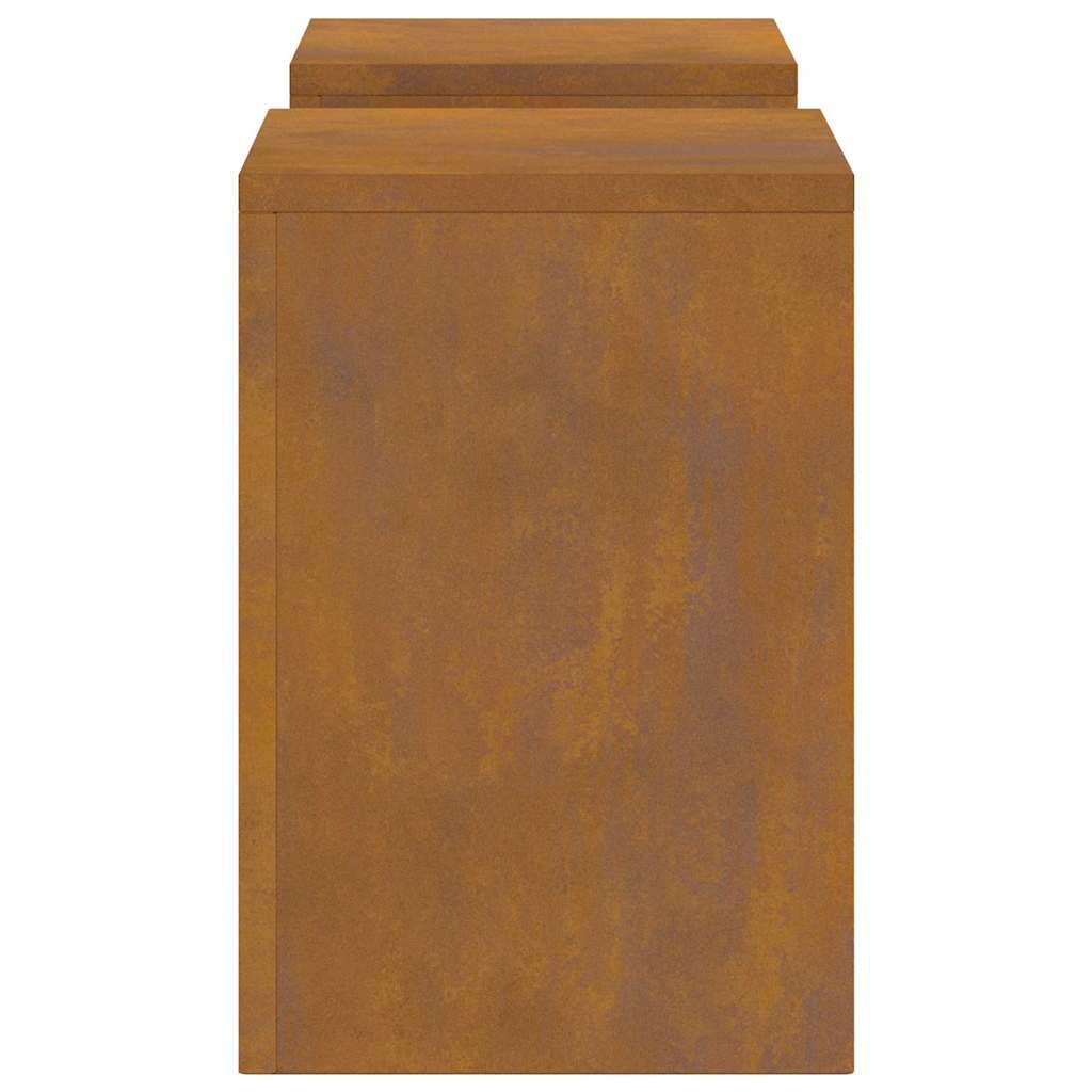 Planteholder 2 pcs Rusten 24 x 24 x 35 cm Cortenstål