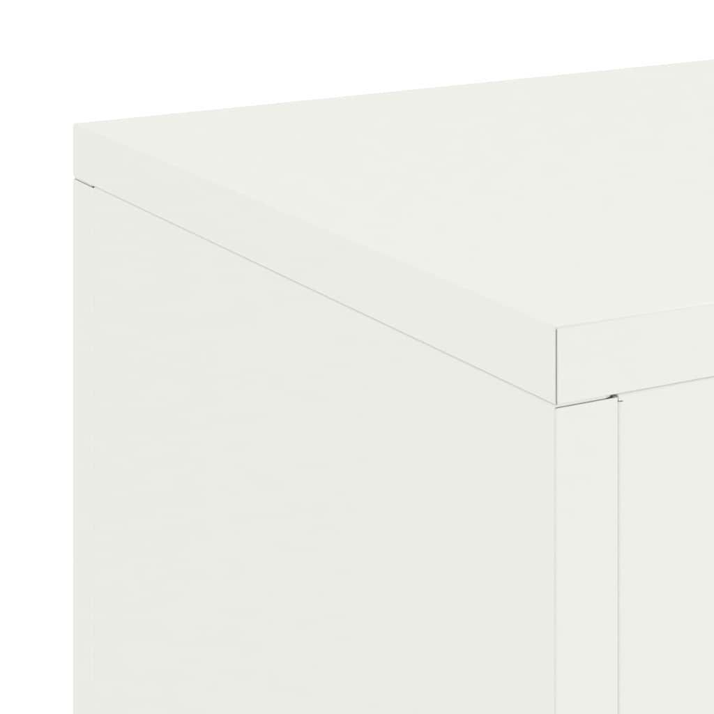 Planteholder 2 pcs Hvit 24 x 24 x 55 cm Stål vidaXL