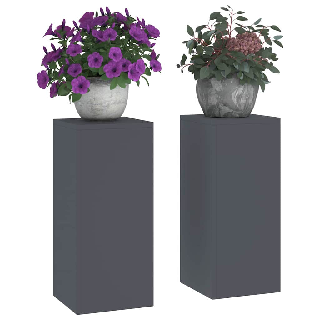 Planteholder 2 pcs Antrasitt 24 x 24 x 55 cm Stål