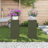 Plantestander 2 pcs Olivengrønn 24 x 24 x 55 cm Stål