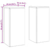 Plantestander 2 pcs Olivengrønn 24 x 24 x 55 cm Stål