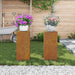 Planteholder 2 pcs Rusten 24 x 24 x 55 cm Cortenstål