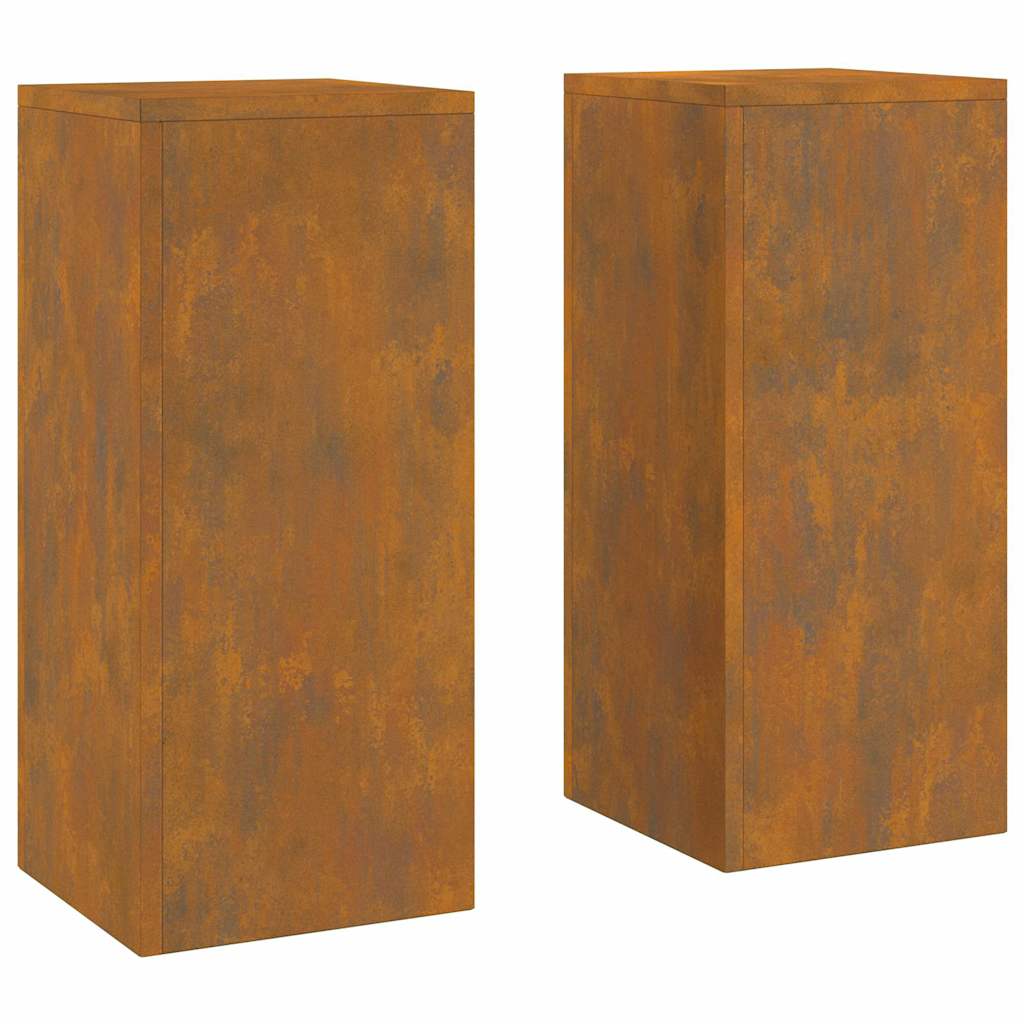 Planteholder 2 pcs Rusten 24 x 24 x 55 cm Cortenstål
