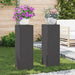 Planteholder 2 pcs Svart 24 x 24 x 75 cm Stål