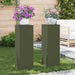Planteholder 2 pcs Olivengrønn 24 x 24 x 75 cm Stål