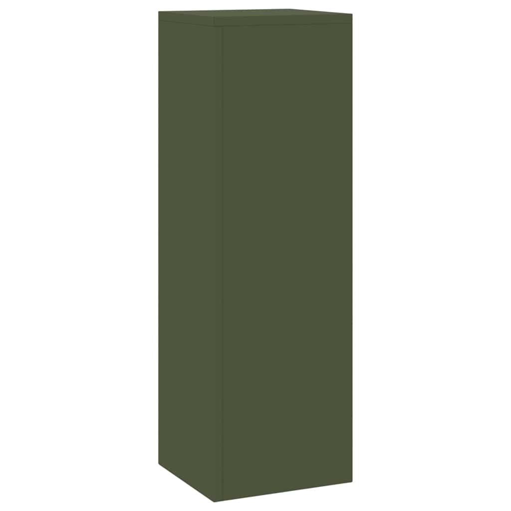 Planteholder 2 pcs Olivengrønn 24 x 24 x 75 cm Stål