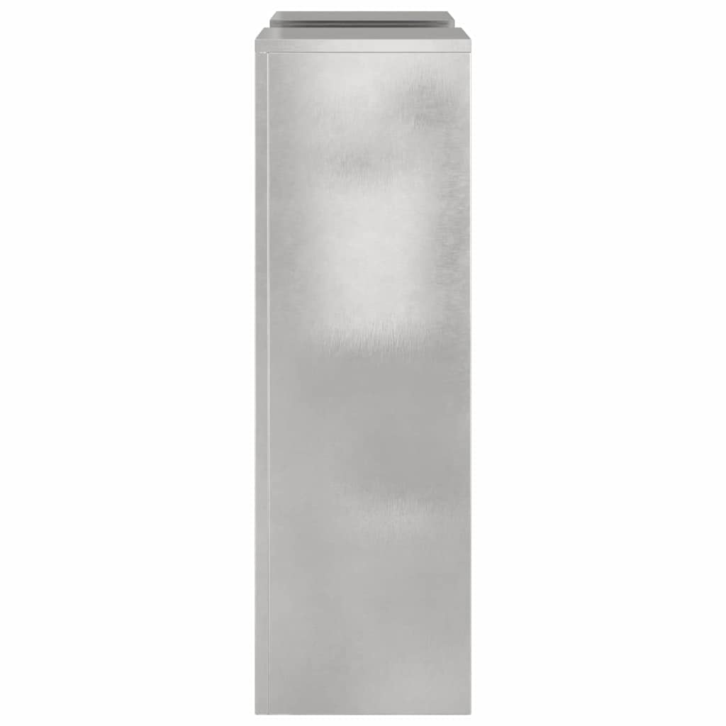 Planteholder 2 pcs sølv 24 x 24 x 75 cm Rustfritt stål