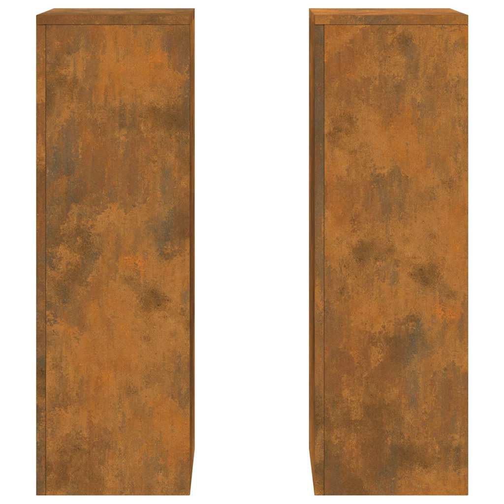 Planteholder 2 pcs Rusten 24 x 24 x 75 cm Cortenstål