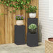 Planteholder 3 pcs Svart Stål