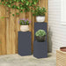 Planteholder 3 pcs Antrasitt Stål