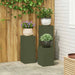 Planteholder 3 pcs Olivengrønn Stål