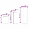 Plantestander 3 pcs Olivengrønn 24 x 24 x 75 cm Stål