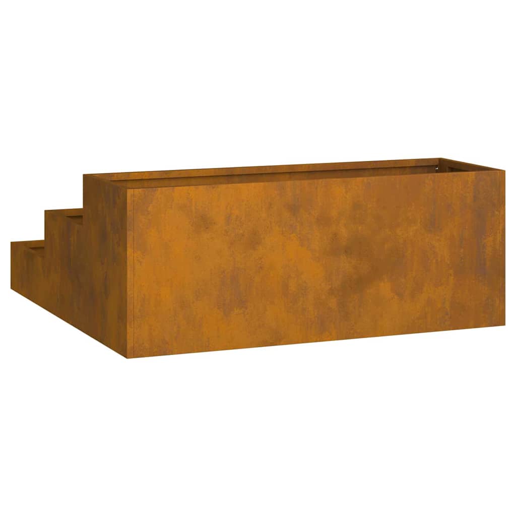 Hageblomsterpotte Rusten 90 x 90 x 35 cm Cortenstål
