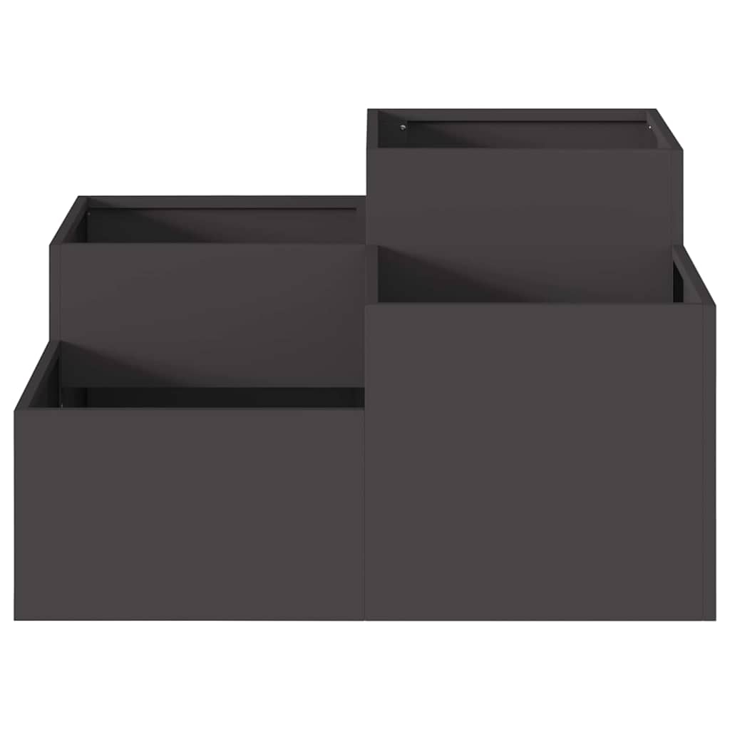 Hageblomsterpotte Svart 80 x 80 x 48 cm Stål