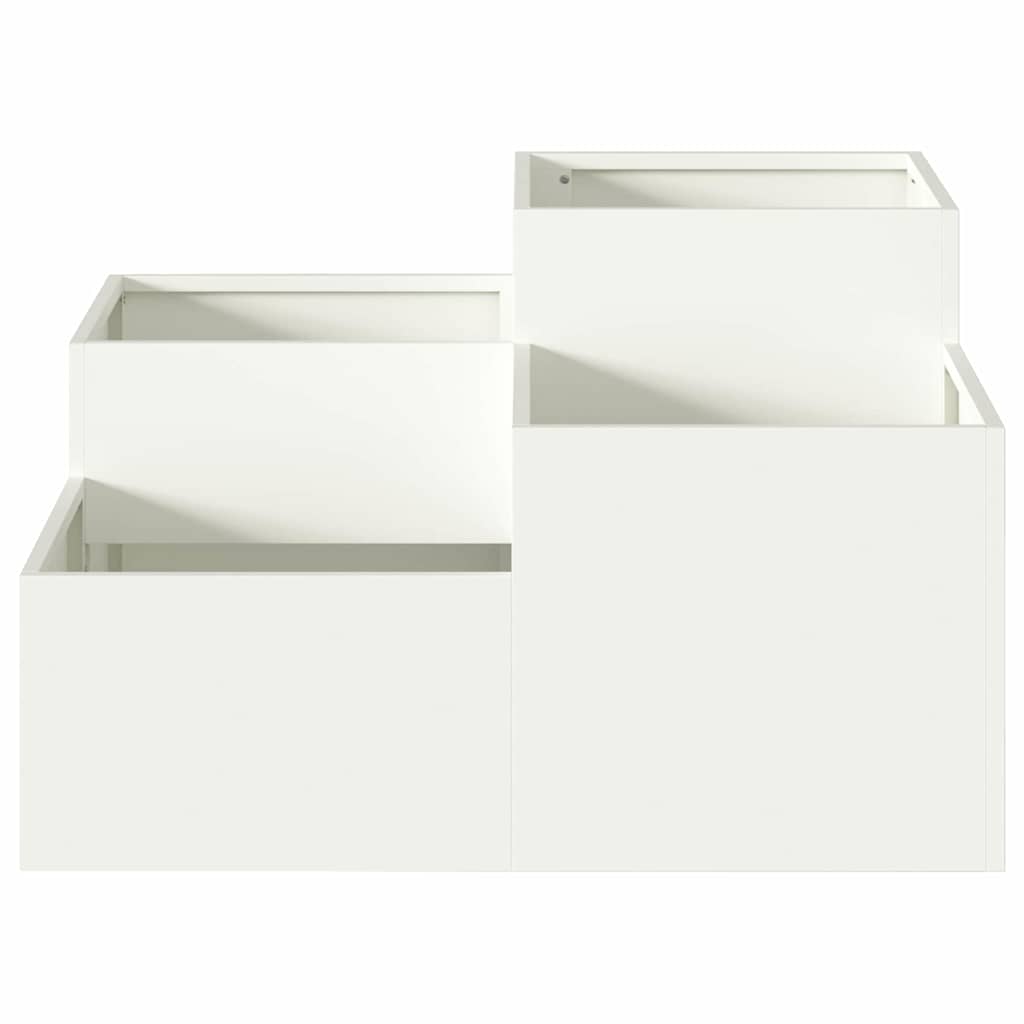 Hageblomsterpotte Hvit 80 x 80 x 48 cm Stål